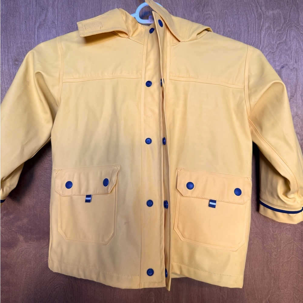 EUC Jojo Maman Bebe yellow raincoat